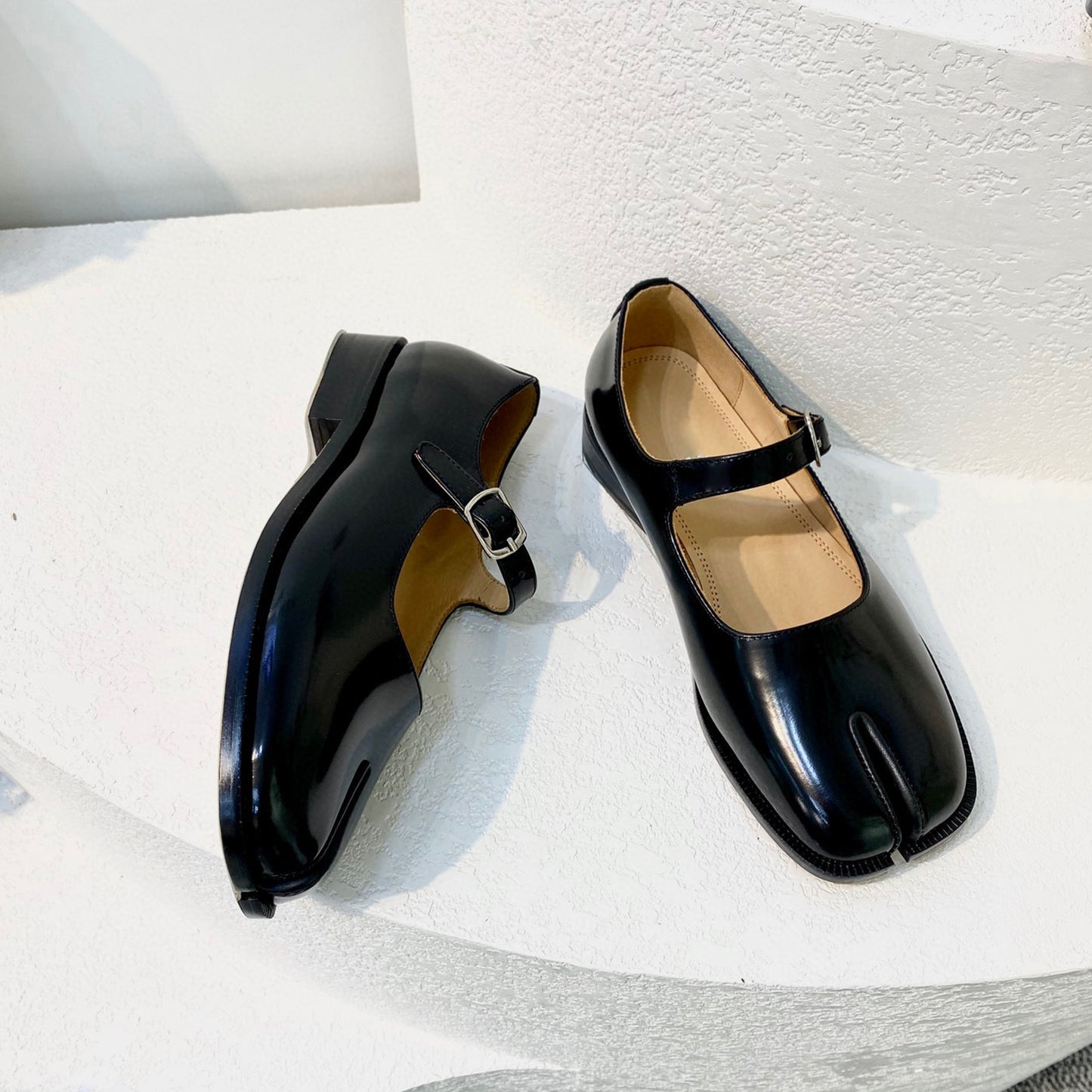 Tabi Leather Mary Janes