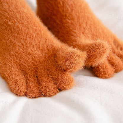 Fuzzy Split-Toe Socks