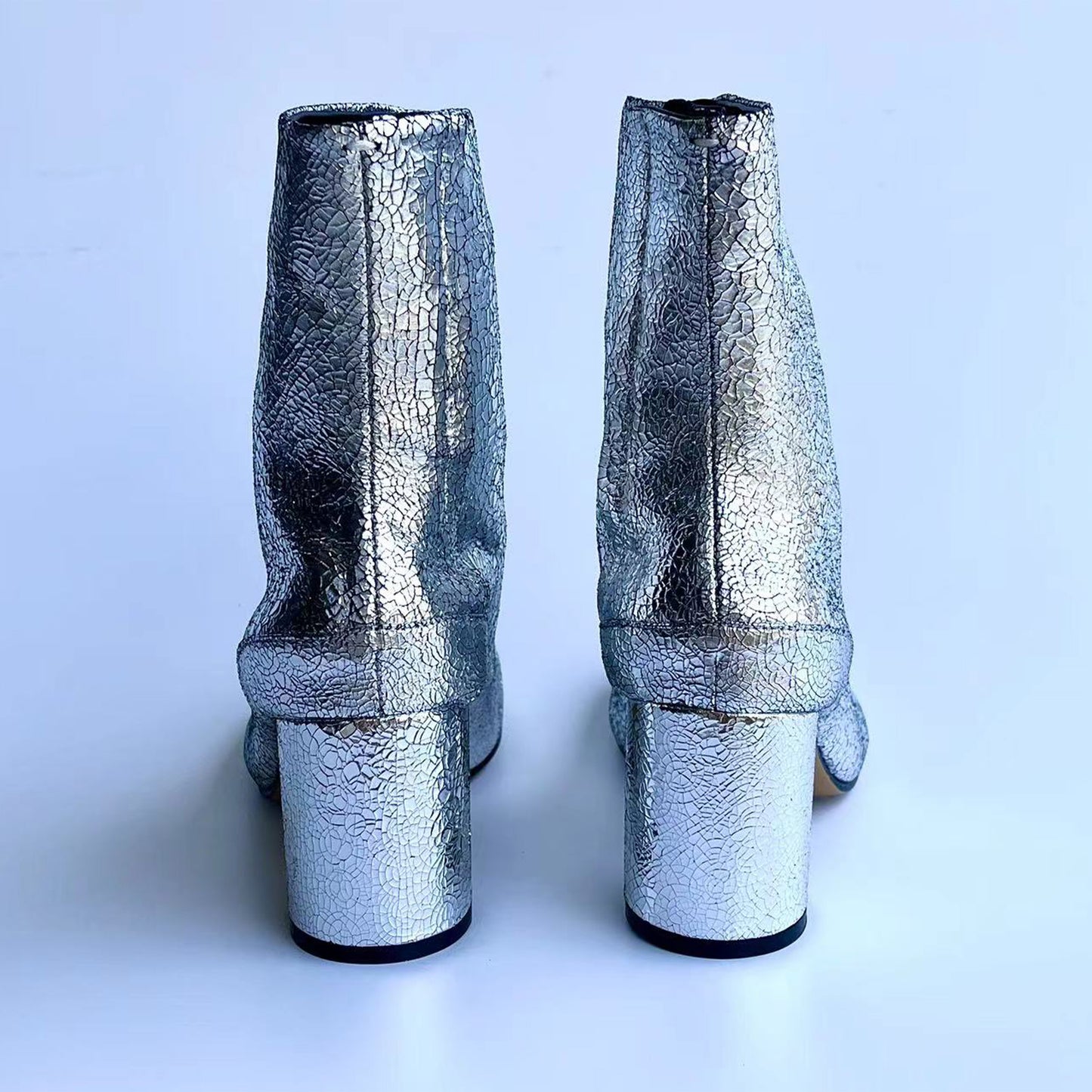 8 CM Silver Crack Boots